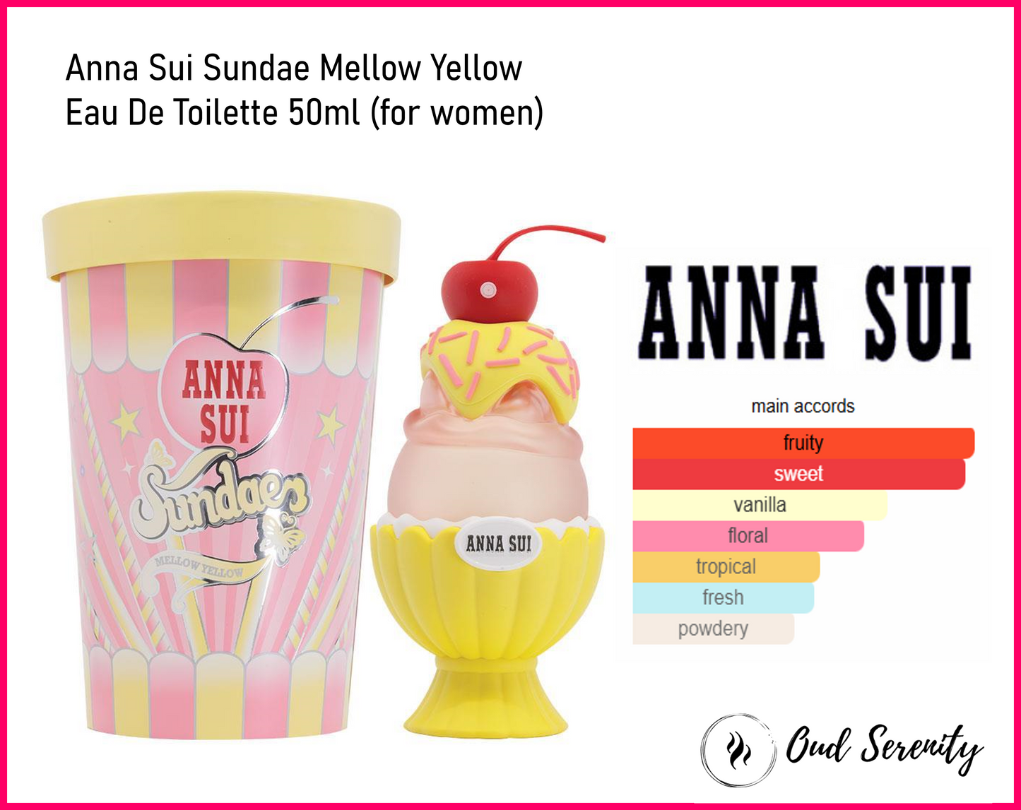 GENUINE Anna Sui Sundae Mellow Yellow Eau De Toilette 50ml