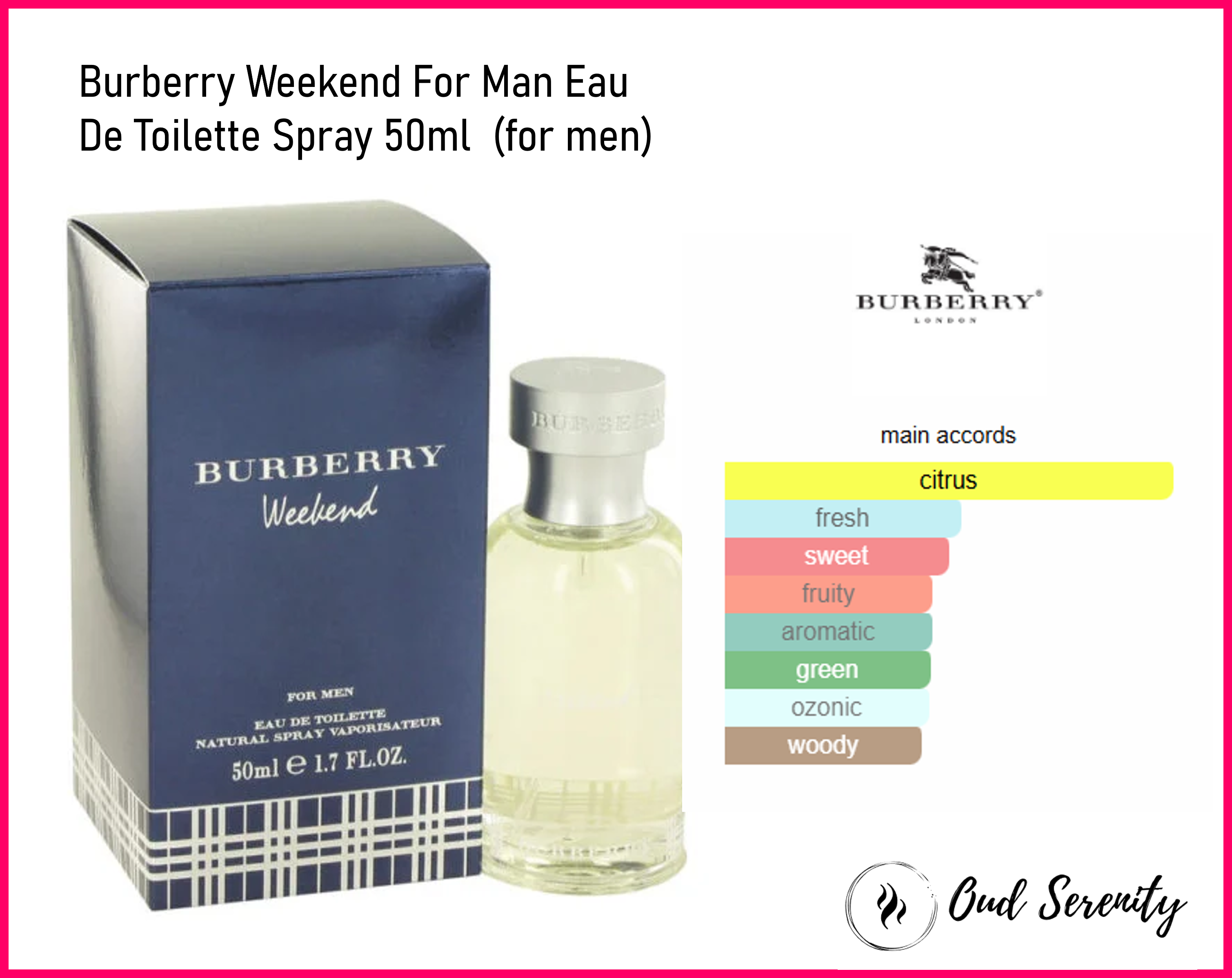 GENUINE Burberry Weekend For Men Eau De Toilette Spray 50ml – My Store
