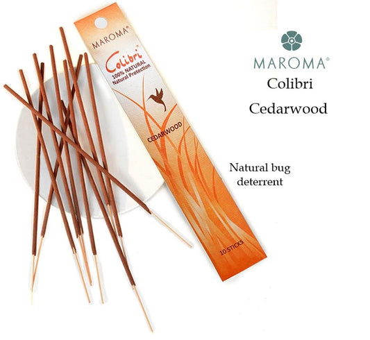 Maroma Colibri Mozzies Away - Cedarwood (10 Incense Sticks)