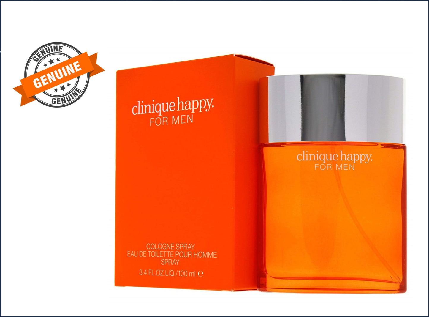 GENUINE Clinique Happy For Men Cologne Spray Eau De Toilette 100ml