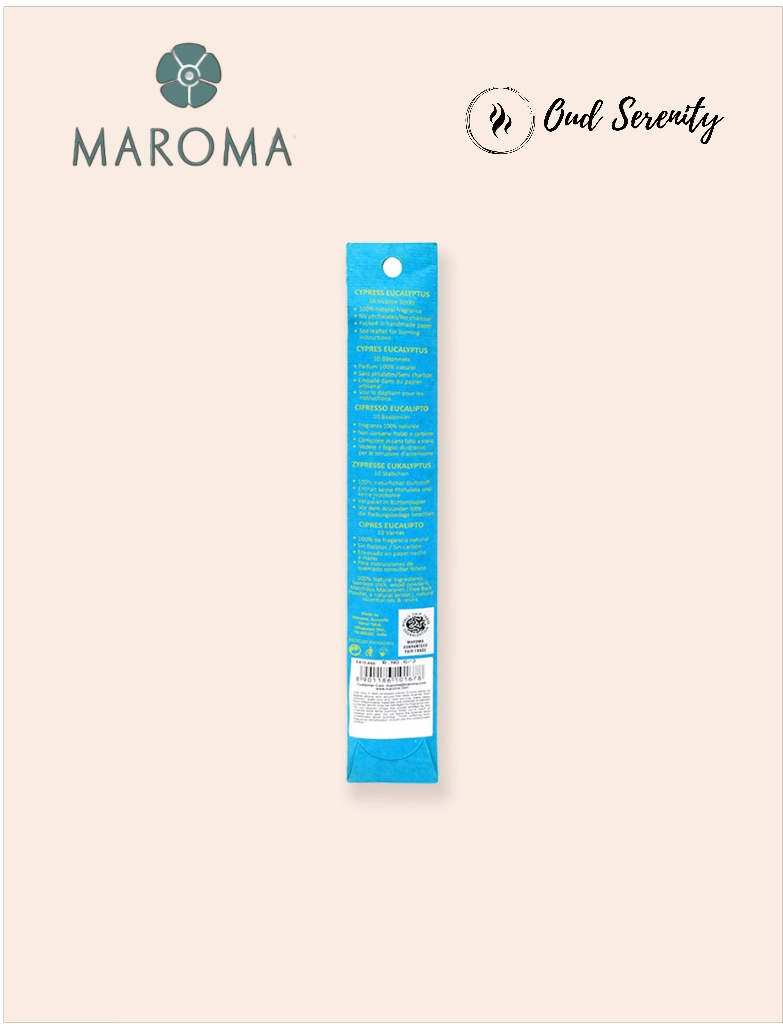 Maroma Encens - Cypress Eucalyptus (10 incense sticks)