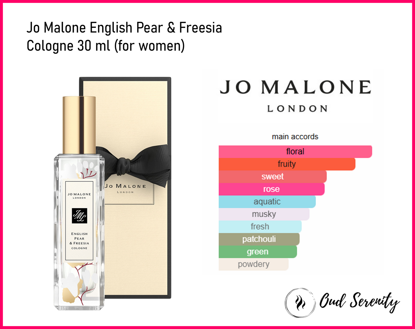GENUINE Jo Malone English Pear & Freesia Cologne 30ml