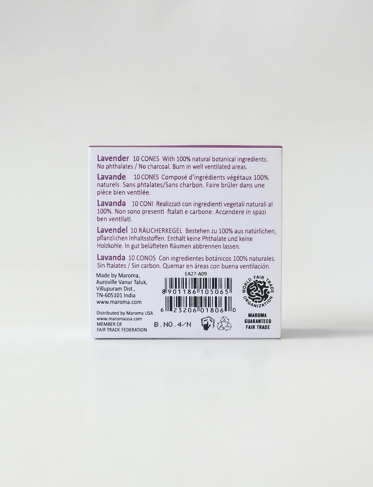 Maroma Cone Incense - Lavender (10 cones)