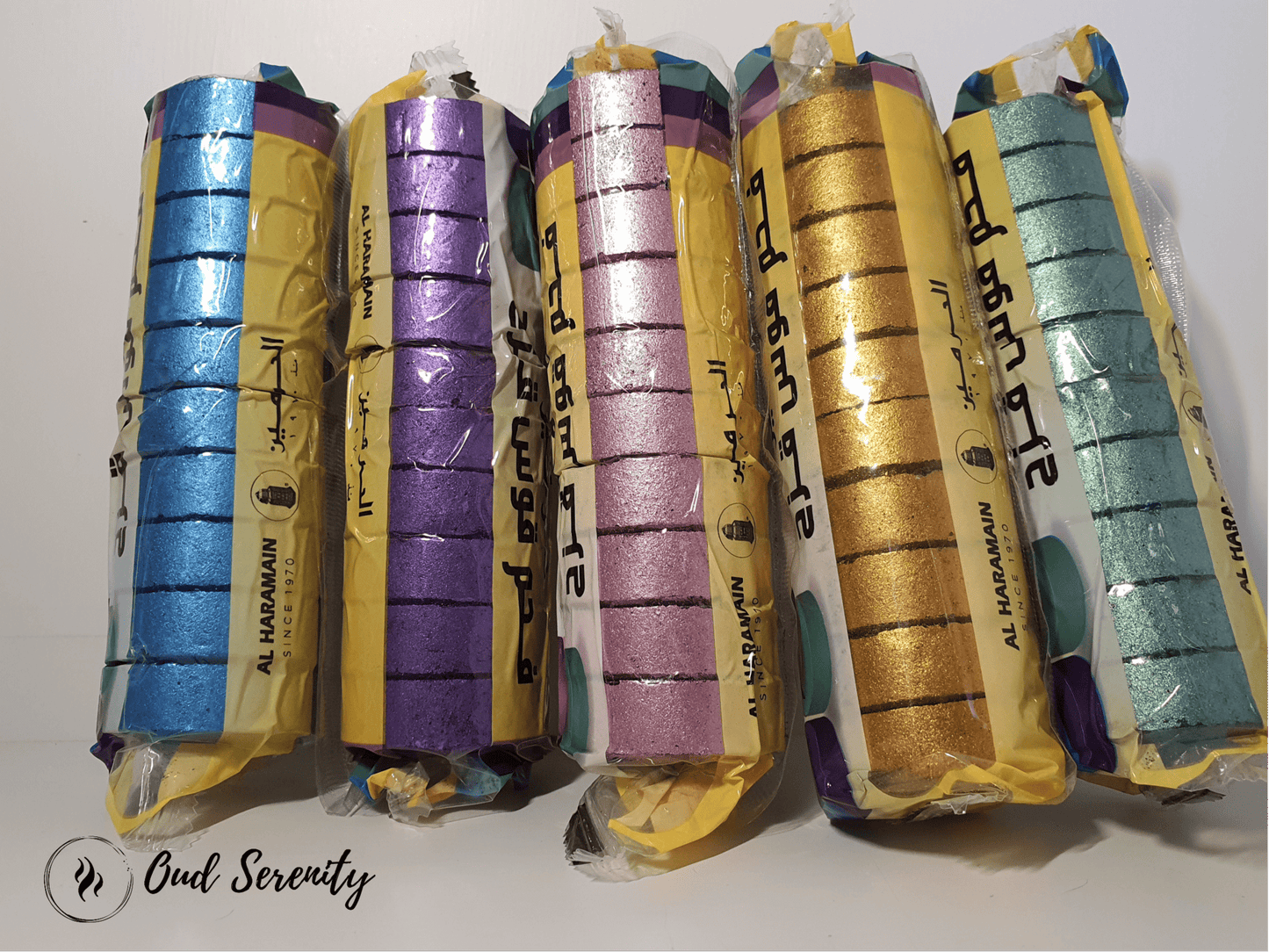 Luxurious 40-millimeter Round Rainbow Charcoal for Incense, Bukhoor, Resins, Oud, and Powdered Herbal Burning