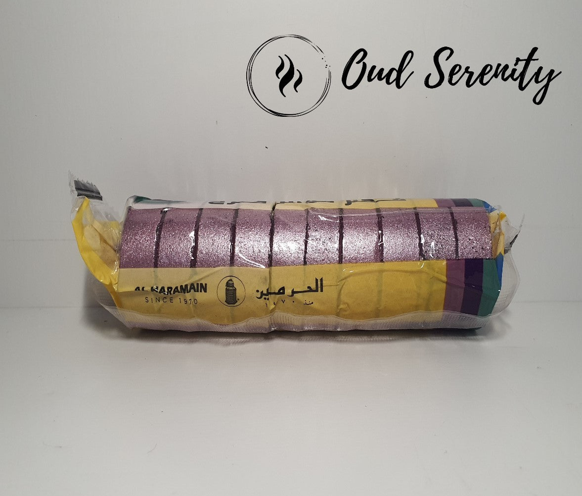 Luxurious 40-millimeter Round Rainbow Charcoal for Incense, Bukhoor, Resins, Oud, and Powdered Herbal Burning