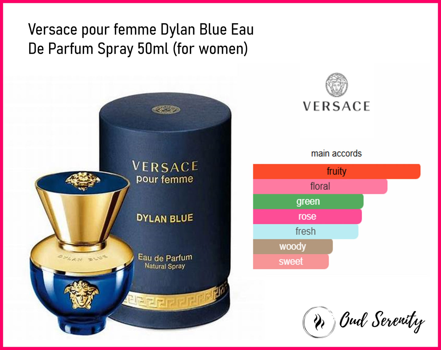 GENUINE Versace Dylan Blue Eau De Parfum Spray 50ml