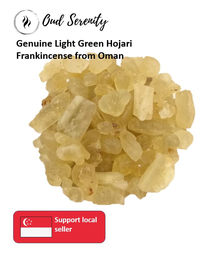 Hojari Light Green Frankincense Boswellia Sacra Al-Luban Olibanum Ru Xiang Kemenyan Arab from Dhofar, Oman
