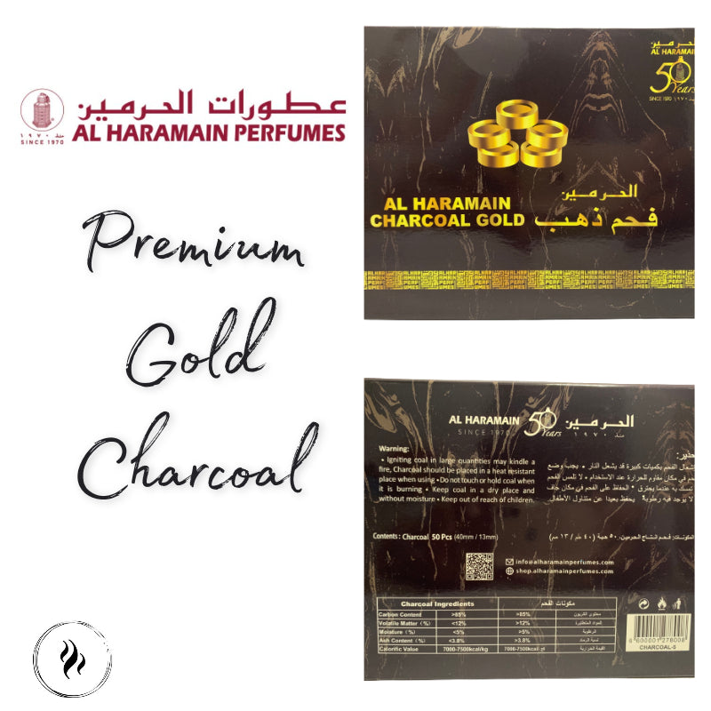 Al Haramain Gold Round Charcoals