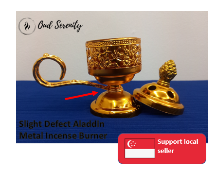 WITH SLIGHT DEFECTS - Aladdin Incense Burner (pls read the description below carefully)