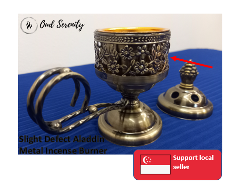 WITH SLIGHT DEFECTS - Aladdin Incense Burner (pls read the description below carefully)