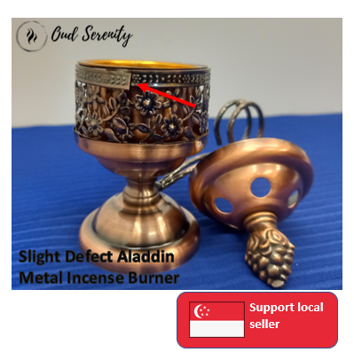 WITH SLIGHT DEFECTS - Aladdin Incense Burner (pls read the description below carefully)