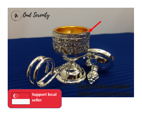 WITH SLIGHT DEFECTS - Aladdin Incense Burner (pls read the description below carefully)