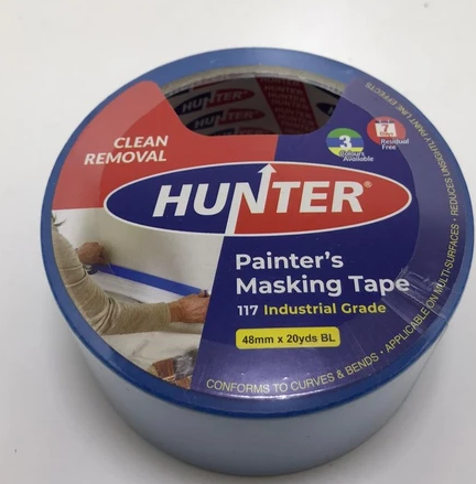 Hunter 117 Tissue Blue Painter’s Masking Tape – 48mm x 20 yards