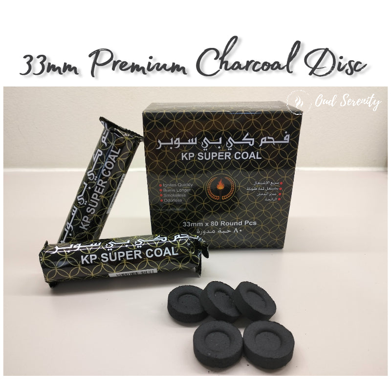 [KP Super Coal] Charcoal 33mm round briquette for incense burning