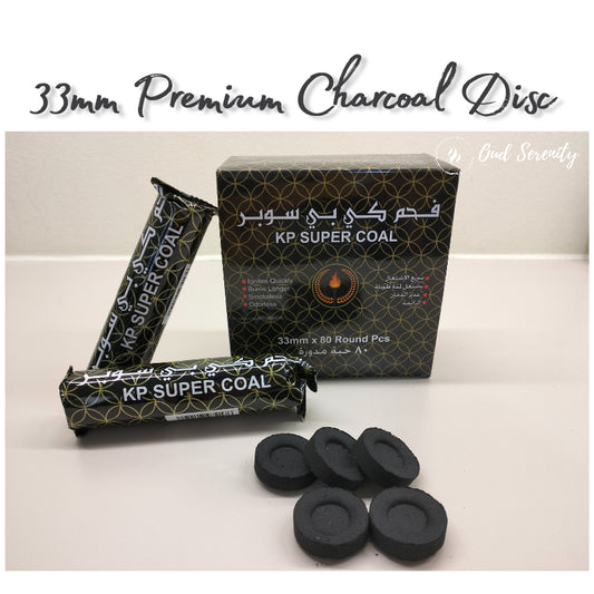 [KP Super Coal] Charcoal 33mm round briquette for incense burning