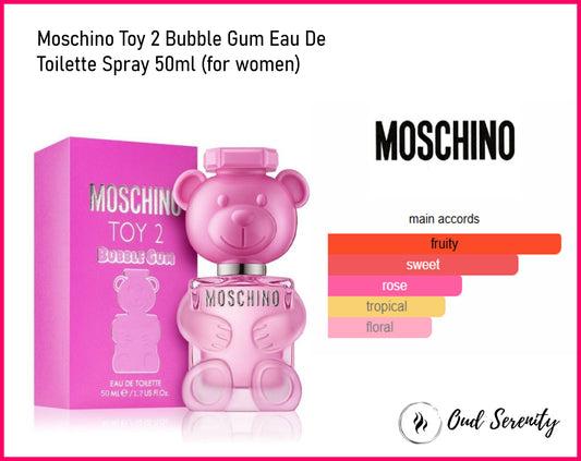 GENUINE Moschino Toy 2 Bubble Gum Eau De Toilette Spray 50ml