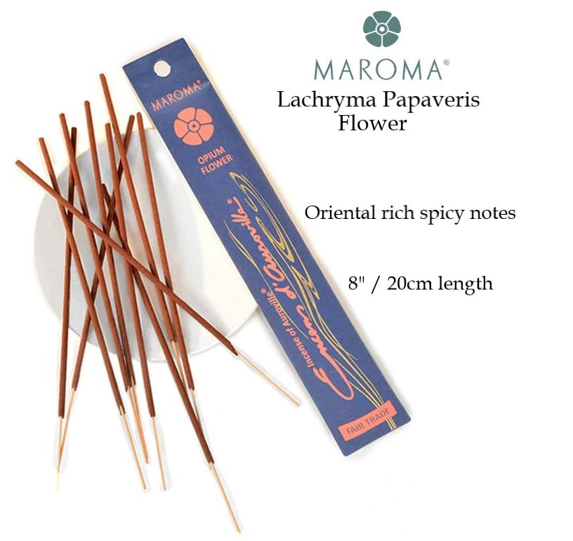 Maroma Encens - Lachryma Papaveris Flower (10 Incense Sticks)