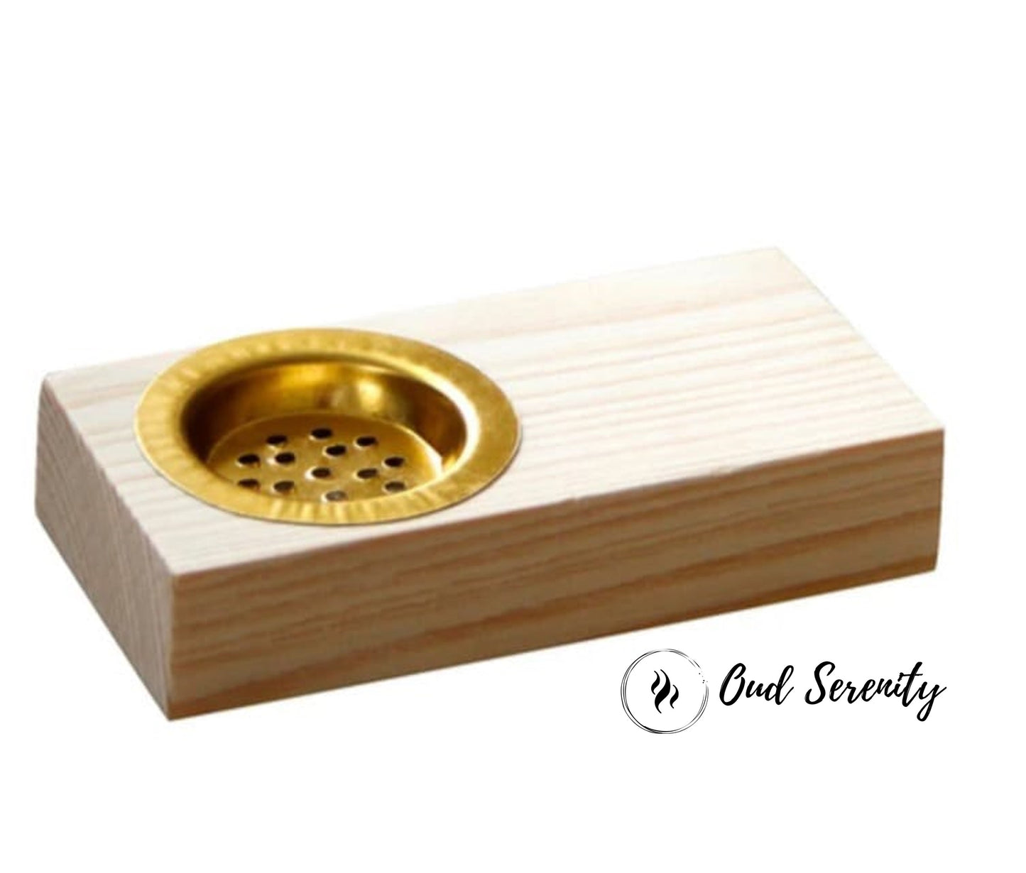 Wooden Block Incense Burner Portable Holder Lightweight Mabkhara gifting