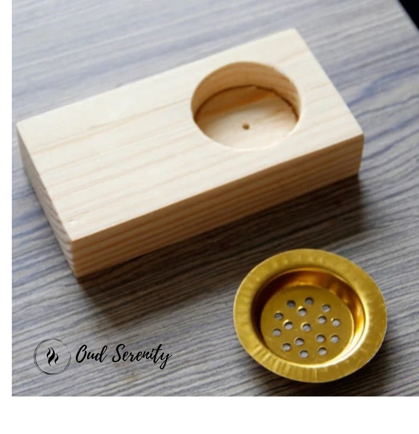 Wooden Block Incense Burner Portable Holder Lightweight Mabkhara gifting