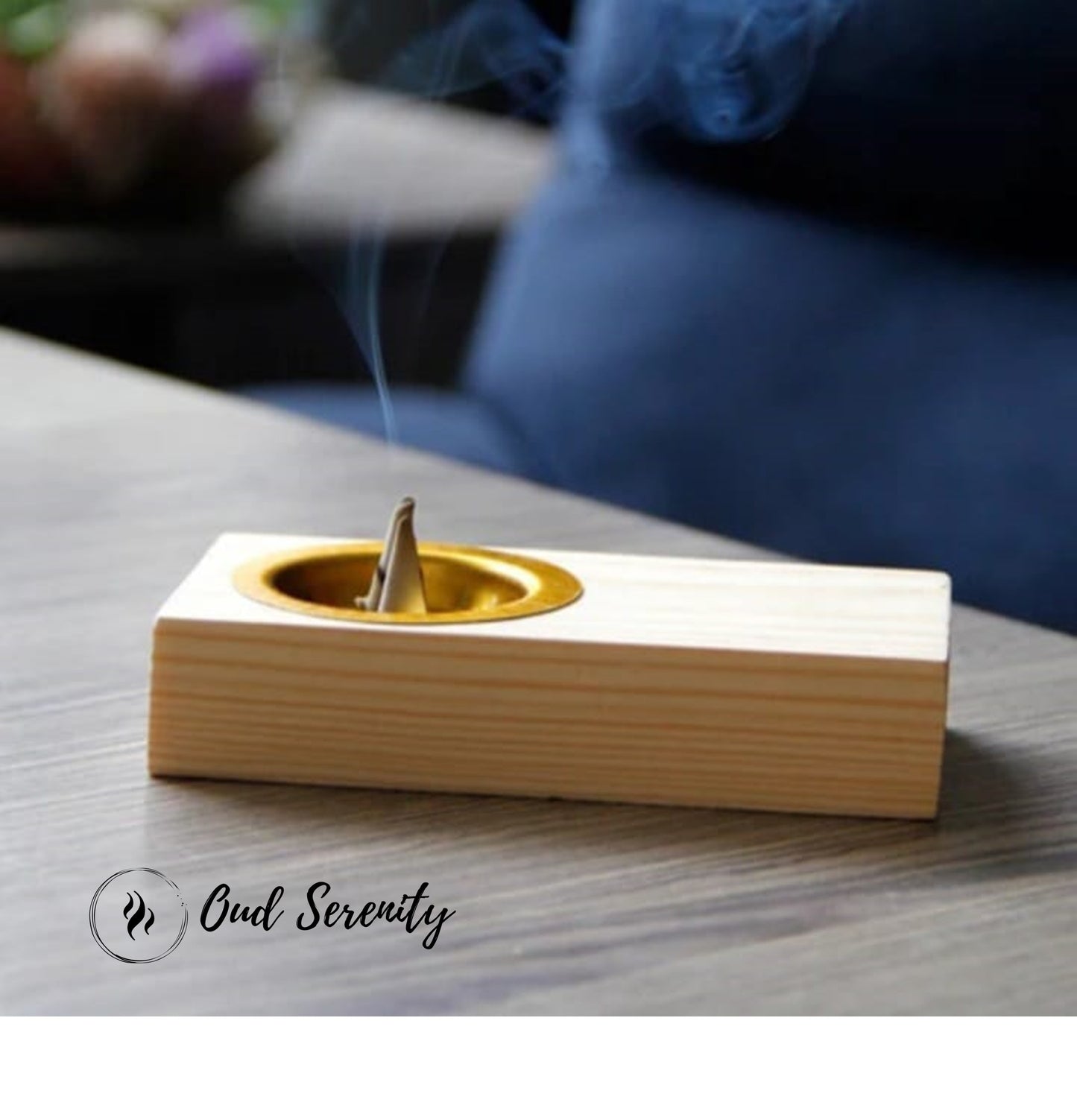 Wooden Block Incense Burner Portable Holder Lightweight Mabkhara gifting