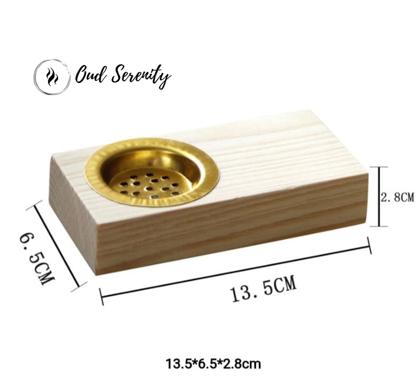 Wooden Block Incense Burner Portable Holder Lightweight Mabkhara gifting