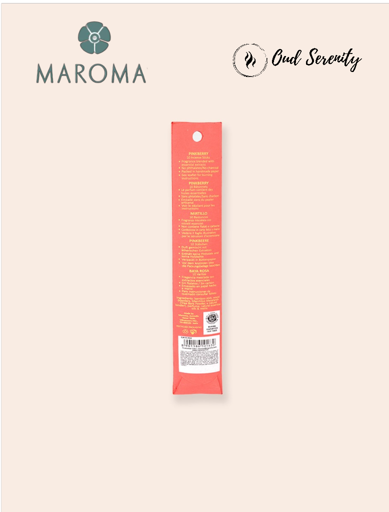 Maroma Encens - Pinkberry / aka Summer Berries (10 incense sticks)