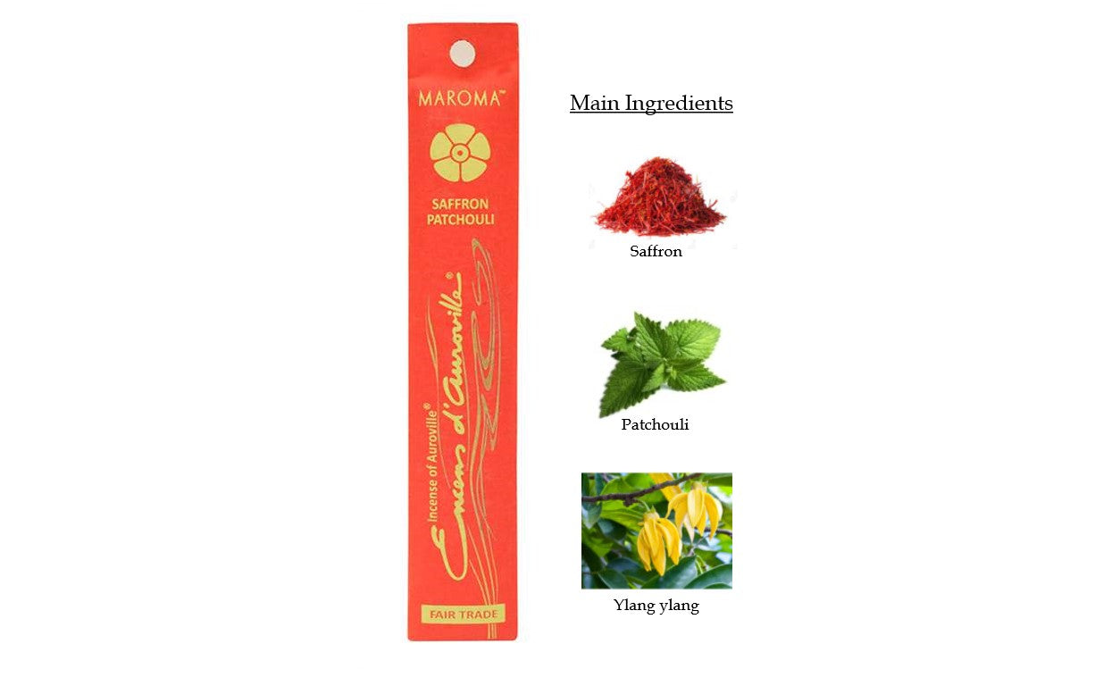 Maroma Encens - Saffron Patchouli (10 Incense Sticks)
