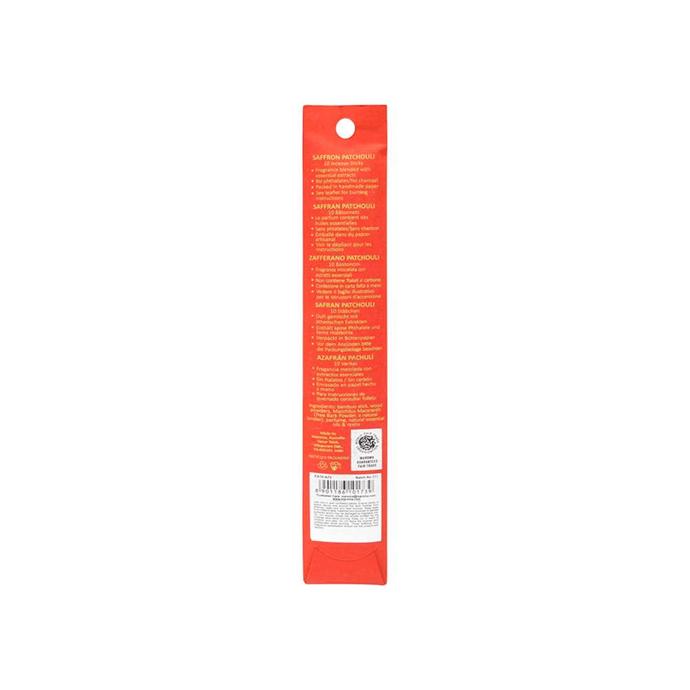 Maroma Encens - Saffron Patchouli (10 Incense Sticks)