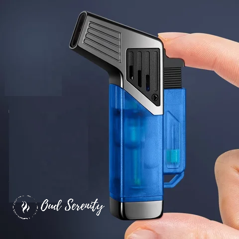 TWIN FLAME Windproof Jet Torch Refillable Butane Lighter