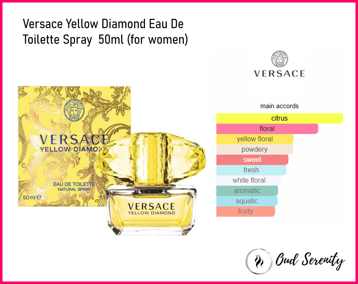 GENUINE Versace Yellow Diamond Eau De Toilette Spray  50ml