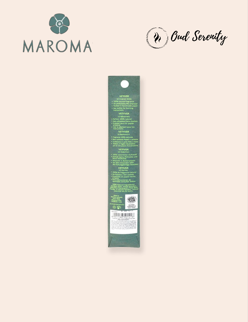 Maroma Encens - Vetiver (10 incense sticks)