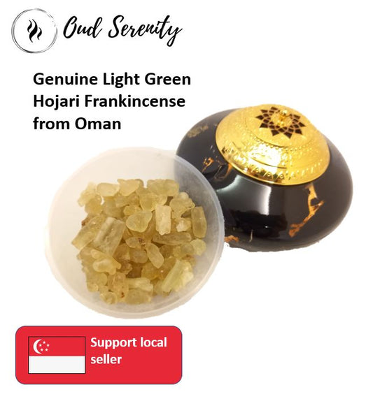 Hojari Light Green Frankincense Boswellia Sacra Al-Luban Olibanum Ru Xiang Kemenyan Arab from Dhofar, Oman